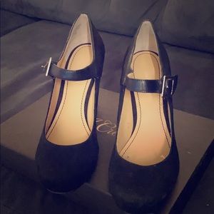 Leather/Suede wedges never worn.